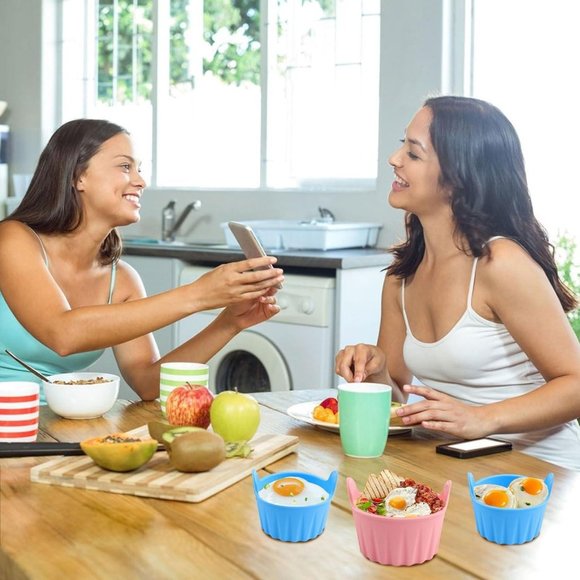 Silicone Air Fryer Egg Mold, Reusable Nonstick Air Fryer EggPoacher6Pcs(AnyColor - Picture 15 of 15